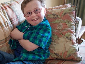 Michael Meehan is one of 5 Canadian kids named as Canadian Down Syndrome Hero. He will receive a plaque and scholarship, which he will donate to CHEO. 
DANI-ELLE DUBE/OTTAWA SUN