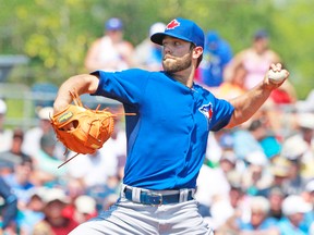 Blue Jays starter Daniel Norris delivers a pitch during the first inning of Friday’s exhibition game against the Rays. (USA TODAY SPORTS)
