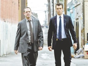 Dean Winters, left, as Detective Russ Agnew and Josh Duhamel as FBI special agent Milton Chamberlain are usually at the centre of the action in Battle Creek. (Special to QMI Agency)