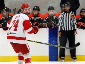 Owen Tippett, a hard-shooting right-winger from Peterborough, Ont., is among the top-rated prospects for the 2015 OHL Priority Selection on April 11. The Sudbury Wolves will draft first overall. theScout.ca photo