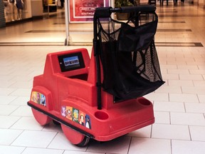 Strollers at Southgate Mall have been equipped with tablets and programs to keep kids entertained while parents shop. PHOTO SUPPLIED