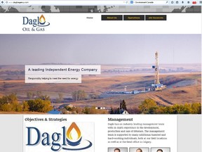 Screen grab from a fictitious company attempting to scam potential oil patch workers. PHOTO SUPPLIED