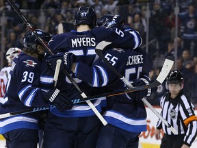 The Jets have plenty to celebrate these days. (KEVIN KING/Winnipeg Sun)