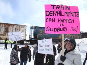 About two dozen people gathered on the shores of Ramsey Lake ...