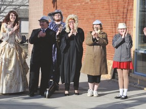 Locals dressed up as different characters for a video that will be submitted as an entry to the UFA Get ‘n’ Give contest. If chosen to be the winner, the $50,000 prize money will be used for the Eleanor Pickup Arts Centre renovations.