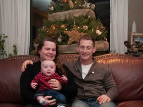 Jeremiah Cross, 34, his wife Crystal Cross (Oickle), 32, and their seven-month-old son Grayson of Trenton, Ont. — seen here around Christmas 2014 — have died following a fatal five-vehicle collisions on Interstate 95 in South Carolina last weekend. — FACEBOOK PHOTO
