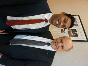 As part of the CEO x 1 Day program, University of Waterloo student Kobisan Rasaratnam shadowed Cineplex Entertainment president and CEO Ellis Jacob.