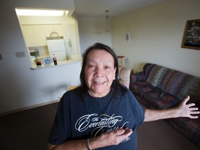 For the first time in ten years, Irene Snake has her own place to live. She recently moved into her own apartment with the help of My Sisters? Place. (DEREK RUTTAN, The London Free Press)