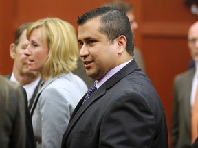 George Zimmerman leaves the courtroom a free man after being found not guilty in the 2012 shooting death of Trayvon Martin at the Seminole County Criminal Justice Center in Sanford, Florida in this July 13, 2013 file photo. (REUTERS/Joe Burbank/Pool/Files)
