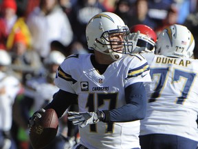 San Diego Chargers quarterback Philip Rivers throws a pass. (John Rieger-USA TODAY Sports)