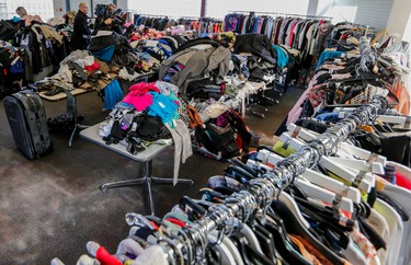 York Regional Police show over a million dollars in clothing that was shoplifted from major brand stores in the Toronto and York Region area. Five people were arrested on Tuesday March 24, 2015. Dave Thomas/Toronto Sun