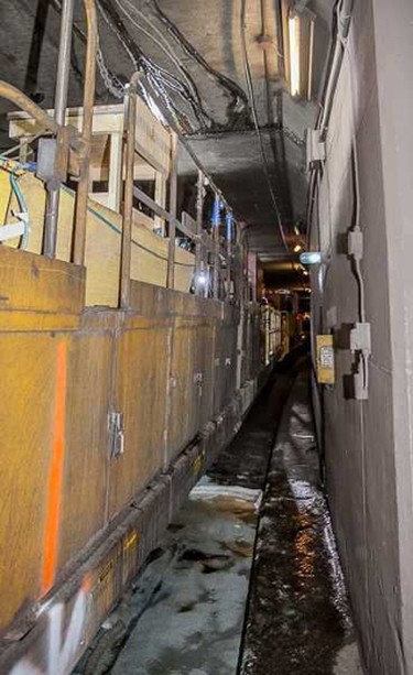 An "environmential spill" at College Station was behind a major disruption of TTC subway service on Tuesday, March 24 2015. TTC spokesman Brad Ross tweeted out photos to update commuters.  Workcar in the tunnel north of College as crews grout tunnel joints."