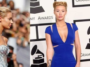 Iggy Azalea before (L) and after (R) the boob job. 

(WENN/REUTERS)