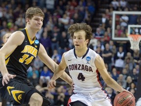 Kevin Pangos is one of three Canadian players on the Gonzaga Bulldogs, among the 16 teams remaining in the NCAA tournament. (USA TODAY SPORTS)