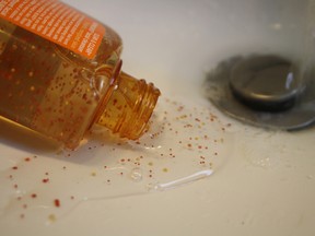 Some beauty and personal care products contain plastic microbeads, like the face wash pictured here. (Heather Brouwer/QMI Agency)