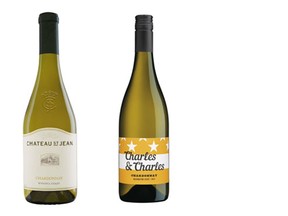 Chateau St. Jean 2012 Chardonnay and Charles & Charles 2013 Chardonnay (Supplied photo)