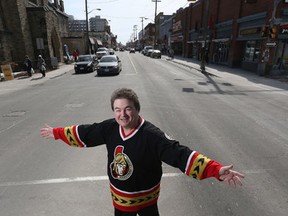 Ottawa city councillor Rick Chiarelli poses for a photo on Elgin Street in Ottawa Wednesday March 25,  2015. College Coun. Rick Chiarelli put forth a motion asking for support to immediately install the Sens Mile signs on Elgin St.  Tony Caldwell/Ottawa Sun/QMI Agency