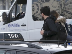 Brussels police arrested a taxi driver who confessed to taking part in several incidents of intimidation against drivers using the Uber ride-sharing app in the latest controversy over the U.S. tech company in Europe. (REUTERS/Yves Herman)