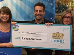 Joseph Amorese won $7 million with a scratch ticket.  (Handout)