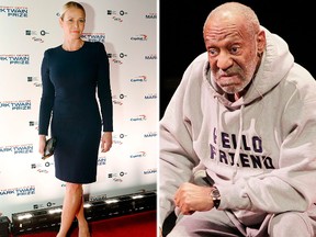 Chelsea Handler and Bill Cosby. (Reuters file photos)