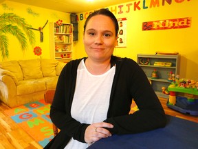 Tammy Larabie, 37, a former daycare owner successfully sued by parents for reporting possible neglect to authorities, is seen at her home in Pickering Thursday, March 26, 2015. (Michael Peake/Toronto Sun)