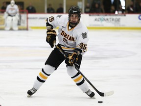 All-American forward Kyle Brothers of the Adrian Bulldogs. (MIKE DICKIE/Adrian College Athletics)