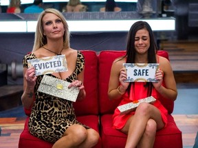 Risha Denner (left) became to first Big Brother Canada houseguest to be evicted. (Global TV photo)