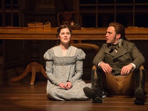 Julia Guy and Aaron Hursh in Arcadia which plays at the Citadel through April 12.