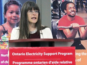 MPP Sophie Kiwala in Kingston, Ont. on Friday March 27, 2015 announcing the Ontario Government's new Ontario Electricity Support Program. Steph Crosier/Kingston Whig-Standard/QMI Agency