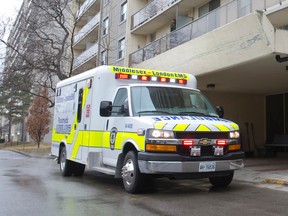 Last year, paramedics in London made 1,147 trips to Cherryhill Village alone, an increase of 35% in a community with the city?s biggest concentration of seniors. (CRAIG GLOVER, The London Free Press)