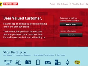 The homepage on Future Shop's Canadian website on March 28, 2015. (futureshop.ca)