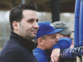 Blue Jays GM Alex Anthopoulos could be on the hot seat after this season. (STAN BEHAL/Toronto Sun)