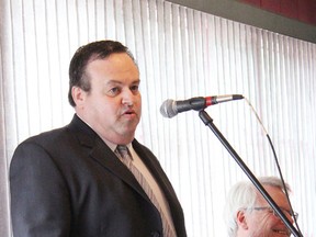 Goderich Mayor Kevin Morrison spoke at the annual Mayor's Luncheon on March 26. The luncheon was organized by the Huron Chamber of Commerce and took place at the Candlelight Restaurant and Tavern in Goderich. (Steph Smith/Goderich Signal Star)