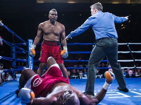 Donovan (Razor) Ruddock defeats Raymond Olubowale by TKO on March at the Hershey Centre. (Craig Robertson, Toronto Sun)