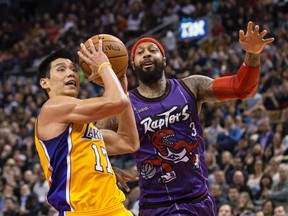 Raptors coach Dwane Casey said James Johnson played with “a lot of discipline” against the Lakers on Friday night. (Craig Robertson/Toronto Sun)