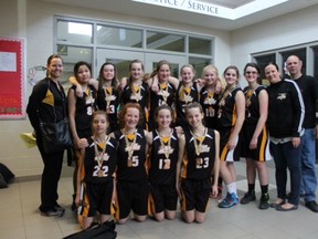 Wallaceburg AirHawks basketball major bantam girls basketball team.