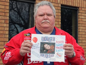 Allen Revelle in Kingston, Ont. on Wednesday March 25, 2015. Revelle, and Royal Canadian Legion branch 560-Kingston, will be hosting a fundraiser for Revelle's grandson Oliver Sparks on April 18, 2015.  Steph Crosier/Kingston Whig-Standard/QMI Agency