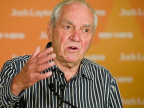 Former Leader of the New Democratic Party Ed Broadbent speaks at the NDP Convention in Vancouver, BC. June 17,  2011.  CARMINE MARINELLI/Postmedia Network