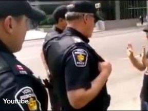 Paul Figueiras encounters York Regional Police during the G20 in 2012. (Screengrab)