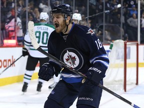 Winnipeg Jets centre Bryan Little will be back in the lineup Tuesday night against the New York Rangers. (Kevin King/Winnipeg Sun file photo)