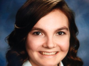 Copy photo of Rowan Stringer's high school portrait at her home May 16, 2013. Rowan died after a head injury suffered while playing high school rugby last week.  (Darren Brown/QMI Agency)