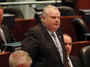 Councillor Rob Ford makes an apology for comments he made in a video while he was mayor. (STAN BEHAL, Toronto Sun)
