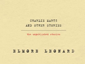 The cover of Elmore Leonard's book "Charlie Martz and Other Stories," which is a collection of short stories from the late writer.