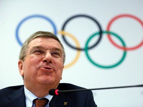 International Olympic Committee (IOC) President Thomas Bach speaks during a news conference at the end of the IOC Executive Board meeting in Rio de Janeiro, February 28, 2015. (REUTERS)