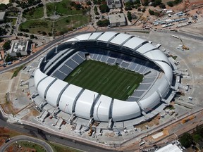 An aerial view shows Arena das Dunas stadium in Natal. (REUTERS/Sergio Moraes)