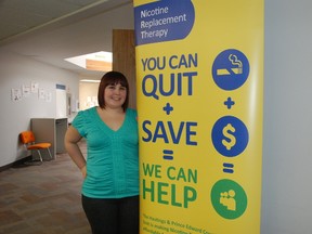 Jessica Laws/For The Intelligencer
Caitlyn Hanley, health promoter for tobacco control and health protection department for the Hastings and Prince Edward Counties Health Unit runs the quit-smoking clinics in Belleville and Trenton.