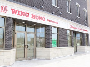 The new sign for the Wing Hong Chinese restaurant on Courthouse Square was installed on March 13. Wing Hong's was one of many businesses on the Square to be affected by the August 2011 tornado and is the last one to reopen there. The restaurant reopens on April 8. (Steph Smith/Goderich Signal Star)