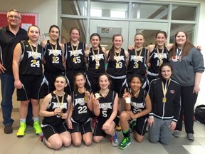 The Sudbury JAM U14 girls won their third straight tournament of the season when they claimed goal at the Blessed Sacrament tournament on March 29.