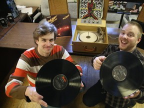 Clayton Drake and Max Merrifield are ready to spin some vinyl tonight at the Townehouse Tavern. Gino Donato/Sudbury Star