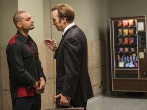 Michael Mando and Bob Odenkirk in "Better Call Saul."